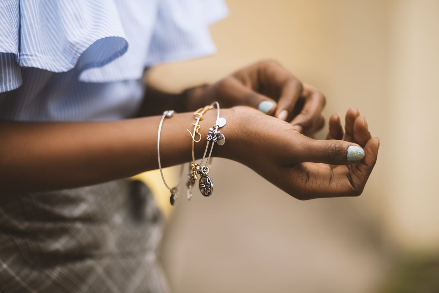 Handmade bangles and charm bracelets