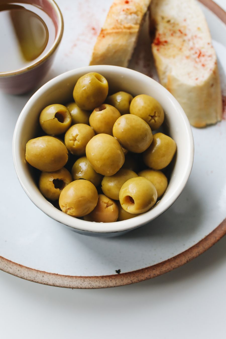 Marinated olives and antipasti