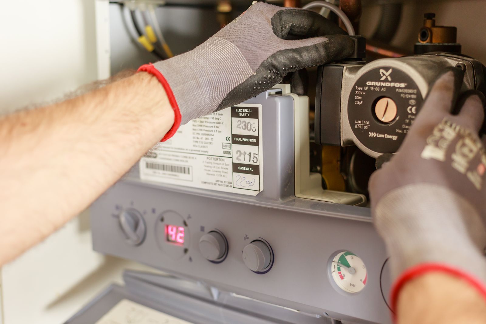 Boiler instrumentation and gauge detail