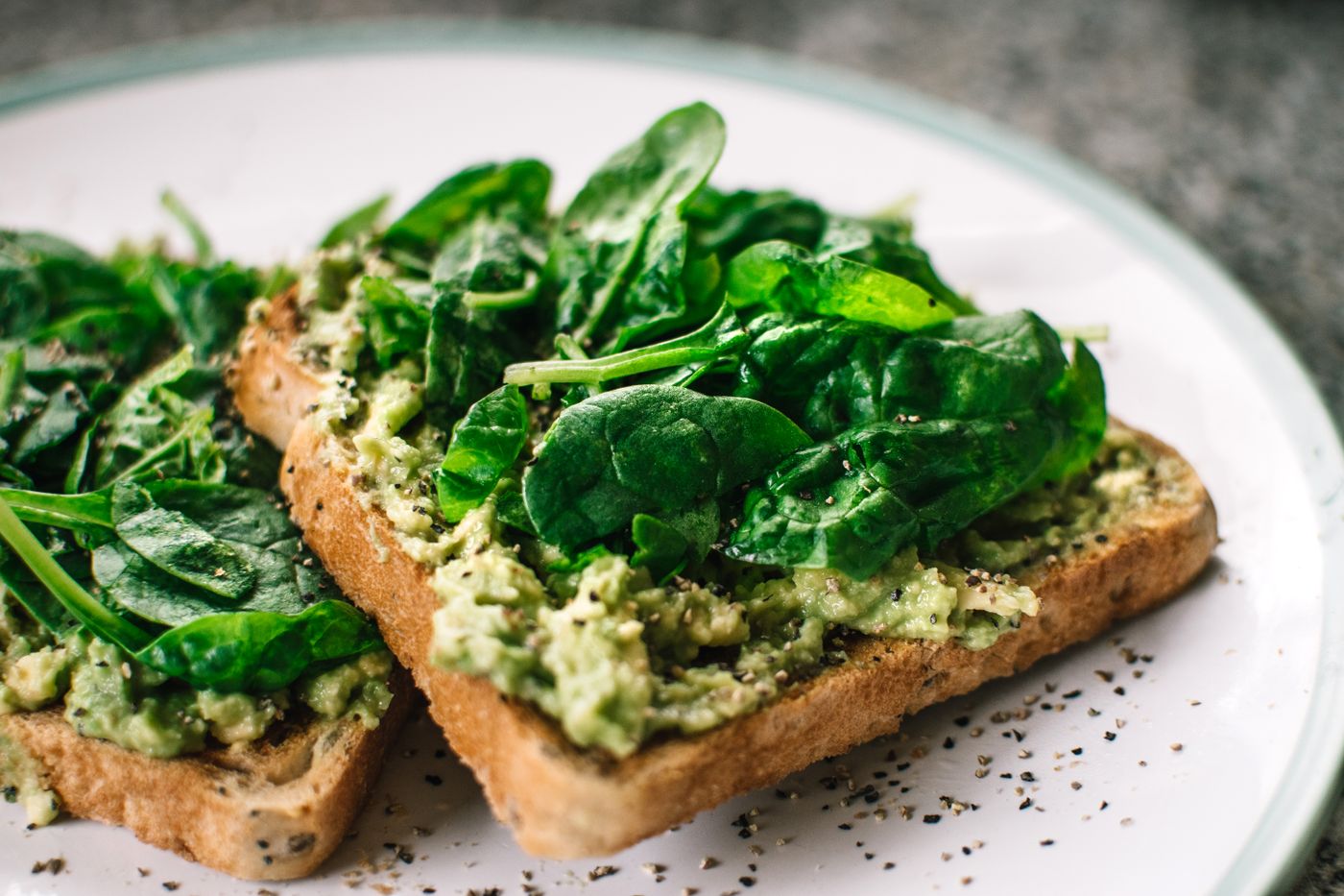 Avocado toast brunch plate