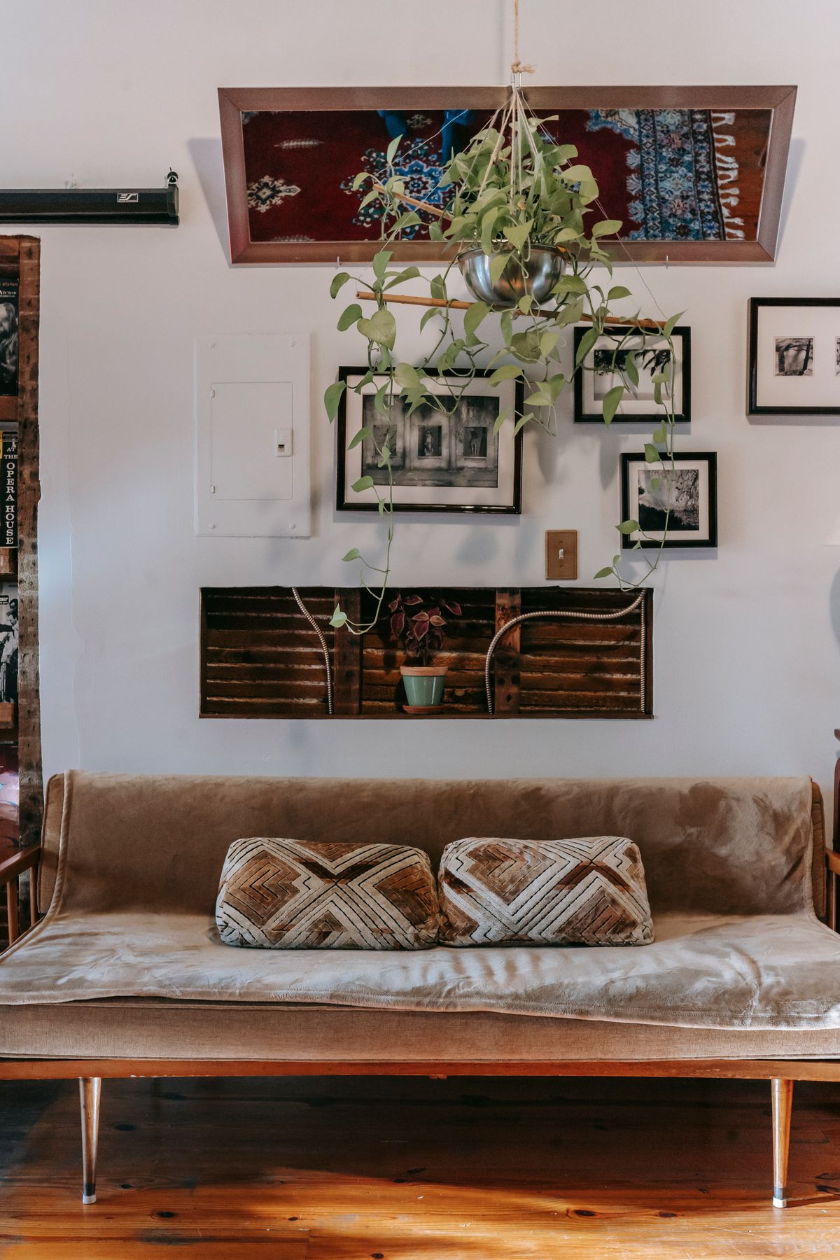 A bright, fully restored living room after damage repair