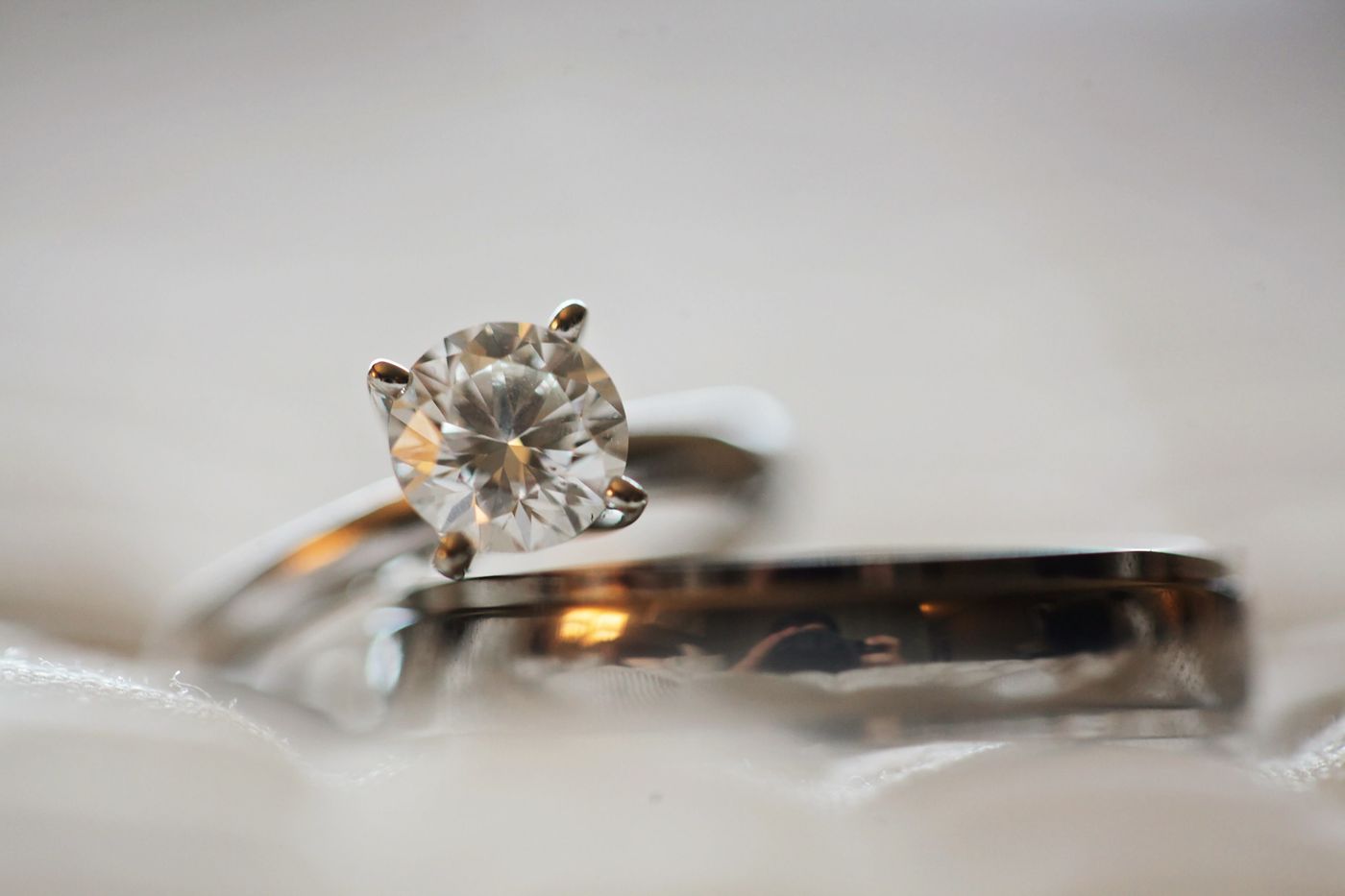A solitaire diamond ring