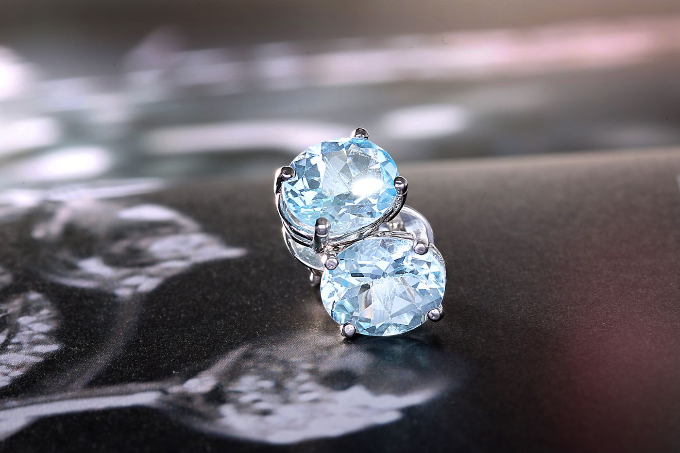 Blue topaz earrings