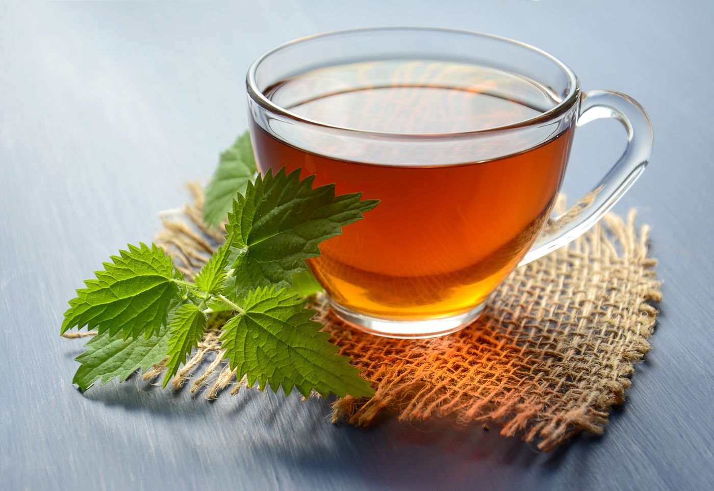 A glass cup of tea