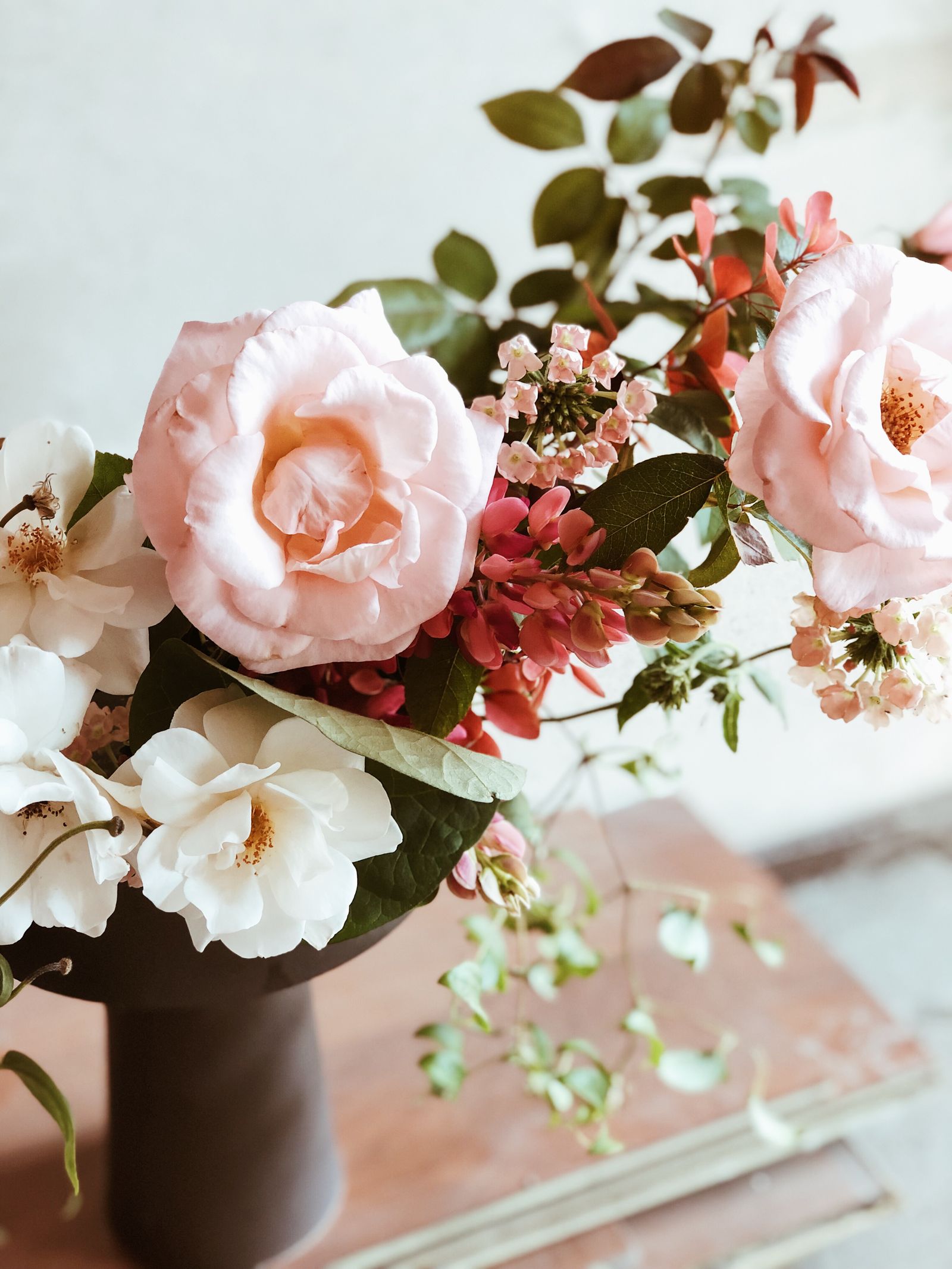 Roses arranged in a vase