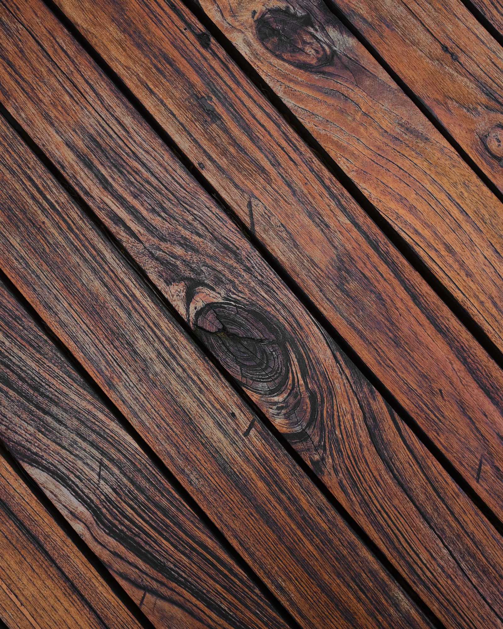 Weathered cedar deck grain