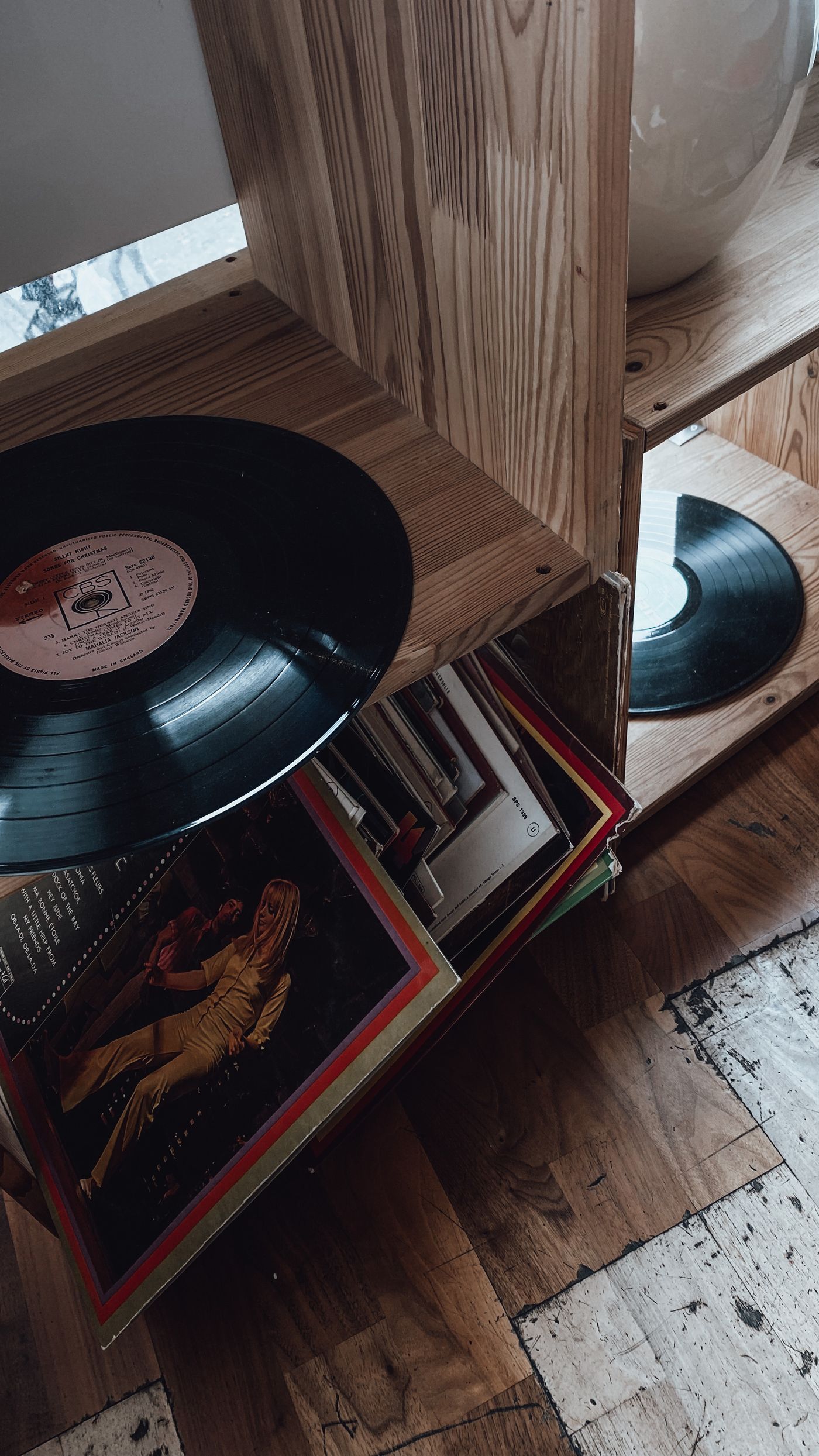 Stacks of LPs