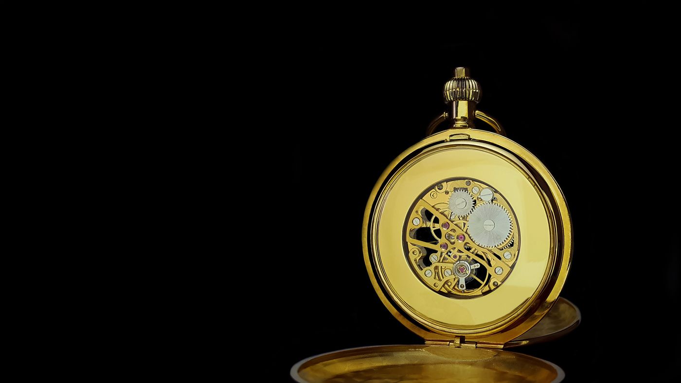 Open pocket watch movement
