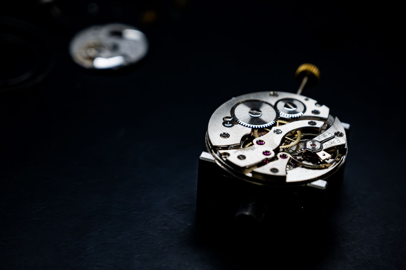 Skeleton movement on a black ground