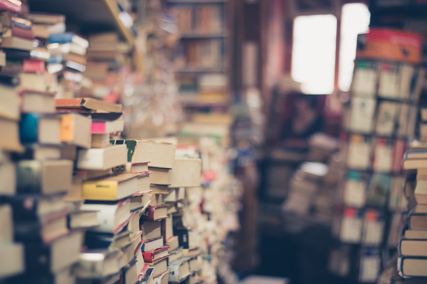 The interior of a cosy second-hand bookshop