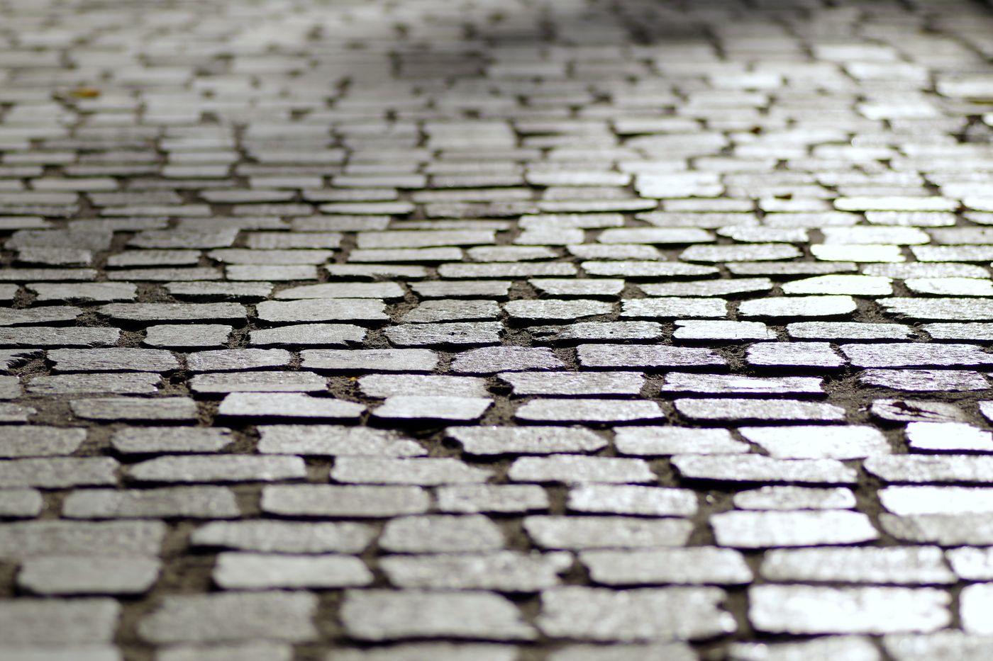 Clean cobblestone paving
