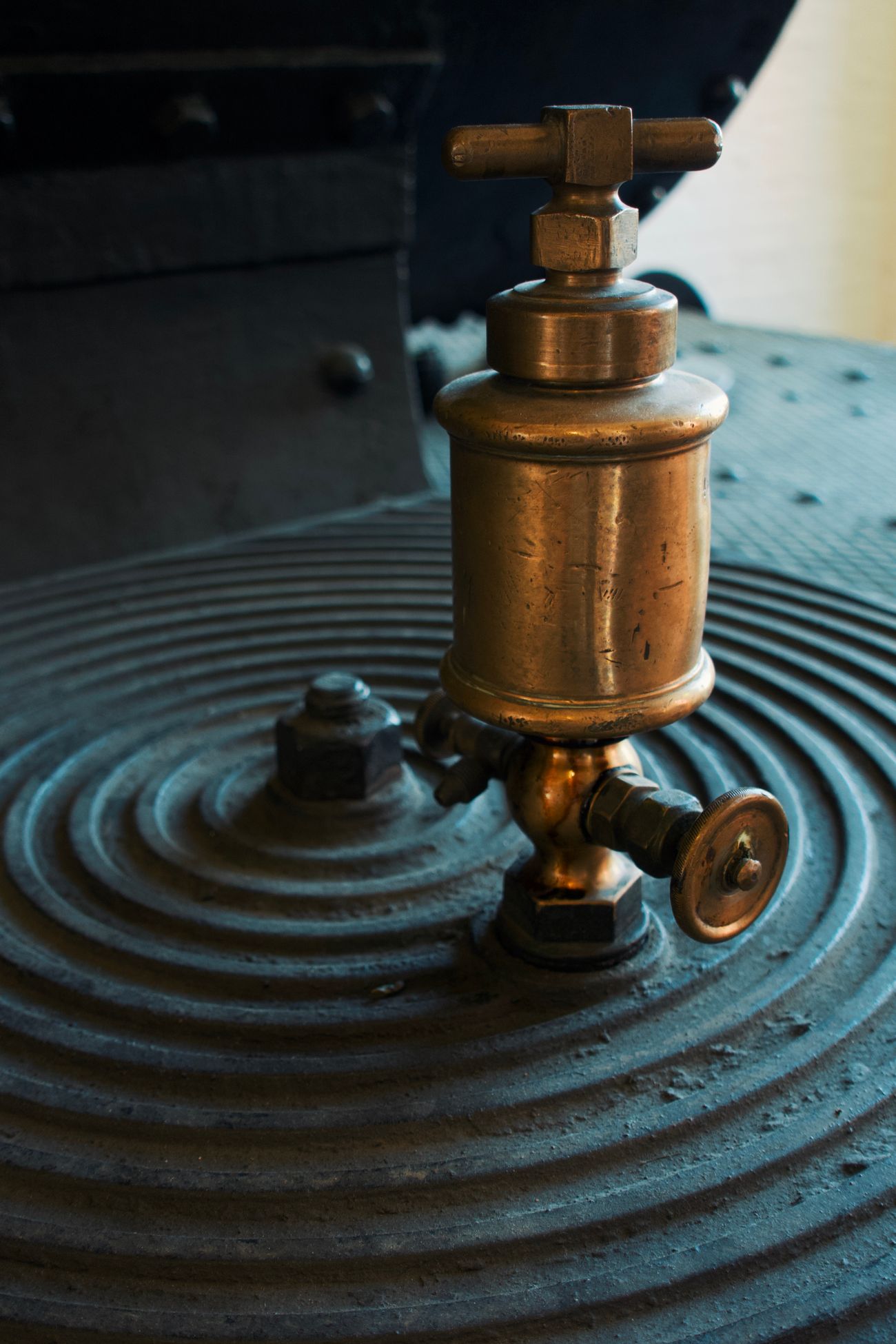 Brass valve close-up